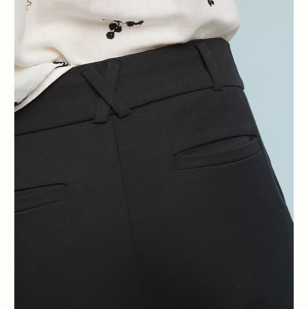 Anthropologie The Essential Slim Black Trousers Size 0 - Picture 16 of 16